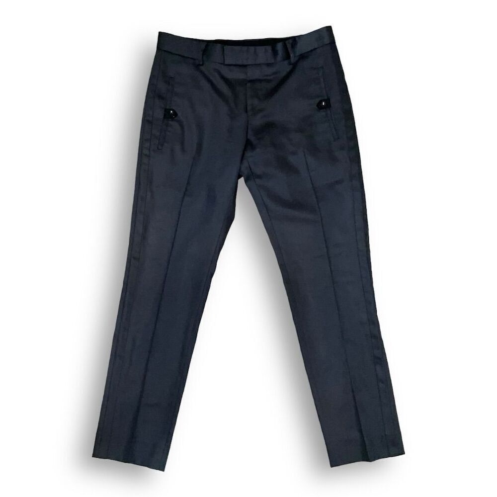 🧵 DUBUC Men’s‎ Slim Fit Wool Dress Pants 🔹 Navy Blue Trousers Sz 30